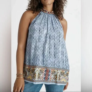 Anthropologie Bhanuni by Jyoti Embroidered + Beaded Halter Top